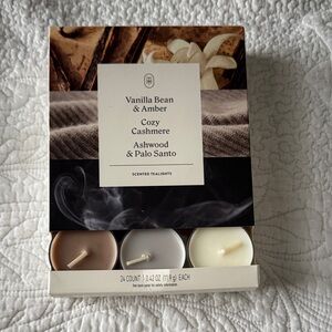 Vanilla Bean & Amber Scented Tealights - Set of 24 (missing 1)